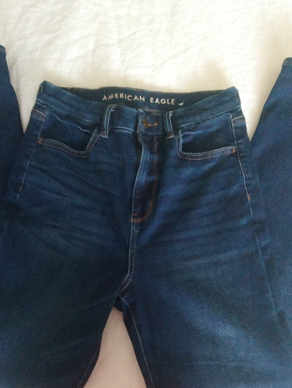 American Eagle Outfitters Dark Blue High-Rise Jeans